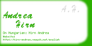 andrea hirn business card